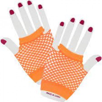 Gloves Short Fishnet Orange BUY